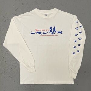 Vintage 2000s Heritage Humane Society Rare Animal Long Sleeve T Shirt Large